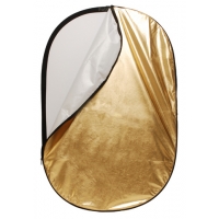 Linkstar reflectiescherm 2-in-1 R-110168MW zacht goud/wit 110 x 168 cm
